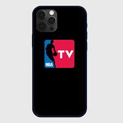 Чехол для iPhone 12 Pro Max NBA tv logo, цвет: 3D-черный