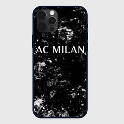 Чехол для iPhone 12 Pro Max AC Milan black ice, цвет: 3D-черный
