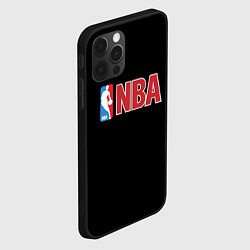Чехол для iPhone 12 Pro Max NBA logo, цвет: 3D-черный — фото 2