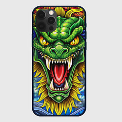 Чехол iPhone 12 Pro Max Крупная агрессивная змея