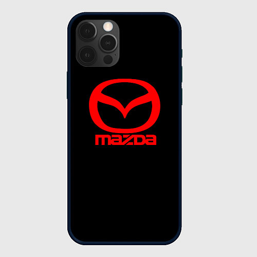 Чехол iPhone 12 Pro Max Mazda red logo / 3D-Черный – фото 1