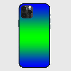 Чехол для iPhone 12 Pro Max Зелёный градиент текстура, цвет: 3D-черный