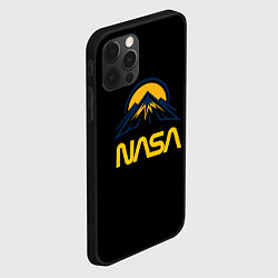 Чехол для iPhone 12 Pro Max Nasa горы лого, цвет: 3D-черный — фото 2