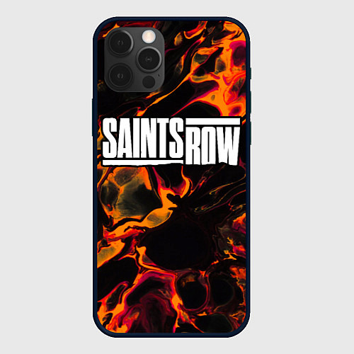 Чехол iPhone 12 Pro Max Saints Row red lava / 3D-Черный – фото 1