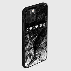 Чехол для iPhone 12 Pro Max Chevrolet black graphite, цвет: 3D-черный — фото 2