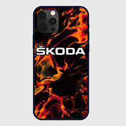 Чехол iPhone 12 Pro Max Skoda red lava