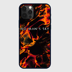 Чехол для iPhone 12 Pro Max No Mans Sky red lava, цвет: 3D-черный