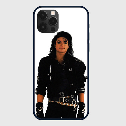 Чехол iPhone 12 Pro Max Michael Jackson whos bad / 3D-Черный – фото 1