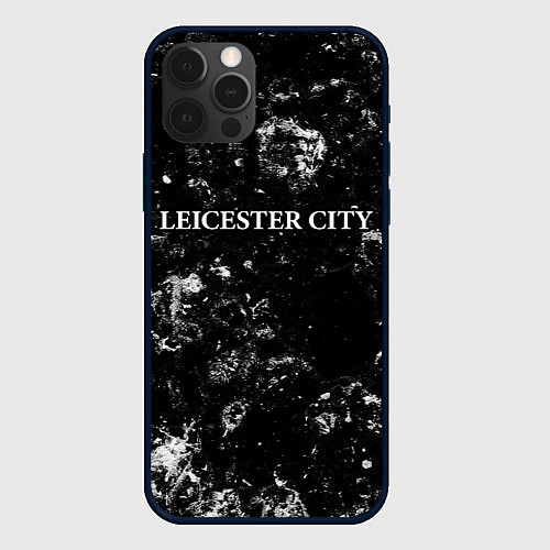 Чехол iPhone 12 Pro Max Leicester City black ice / 3D-Черный – фото 1