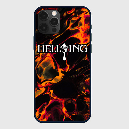 Чехол iPhone 12 Pro Max Hellsing red lava / 3D-Черный – фото 1