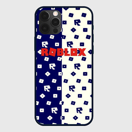 Чехол iPhone 12 Pro Max Roblox pattern / 3D-Черный – фото 1