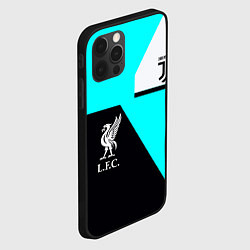 Чехол для iPhone 12 Pro Max Juventus x Liverpool geometry, цвет: 3D-черный — фото 2