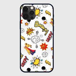 Чехол iPhone 12 Pro Max Комикс изображение с собакой pop art