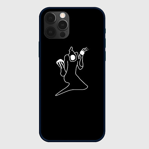 Чехол iPhone 12 Pro Max Kizaru white logo / 3D-Черный – фото 1