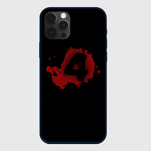 Чехол iPhone 12 Pro Max Left 4 Dead logo красный / 3D-Черный – фото 1