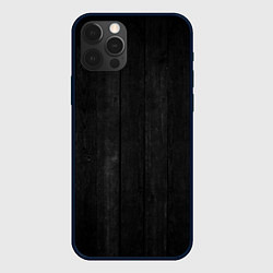 Чехол для iPhone 12 Pro Max Текстура темного паркета, цвет: 3D-черный