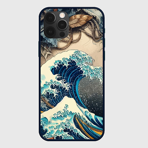 Чехол iPhone 12 Pro Max Collage of all sorts of things and a wave / 3D-Черный – фото 1