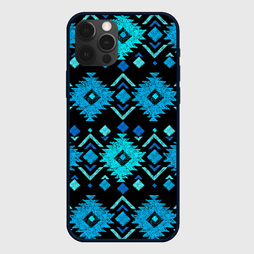 Чехол iPhone 12 Pro Max Орнамент пейсли / 3D-Черный – фото 1