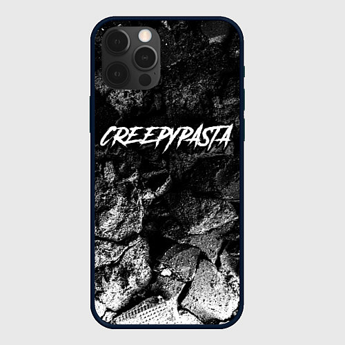 Чехол iPhone 12 Pro Max CreepyPasta black graphite / 3D-Черный – фото 1