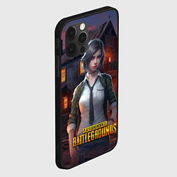 Чехол для iPhone 12 Pro Max PUBG девушка в игре, цвет: 3D-черный — фото 2
