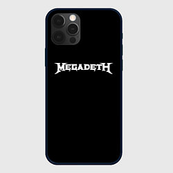 Чехол для iPhone 12 Pro Max Megadeth logo white, цвет: 3D-черный