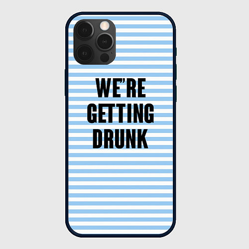 Чехол iPhone 12 Pro Max Were getting drunk / 3D-Черный – фото 1