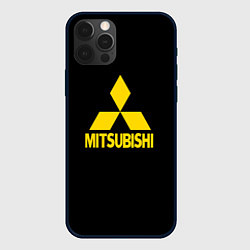 Чехол для iPhone 12 Pro Max Mitsubishi logo yelow, цвет: 3D-черный