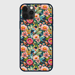 Чехол iPhone 12 Pro Max Тропические птицы в цветах
