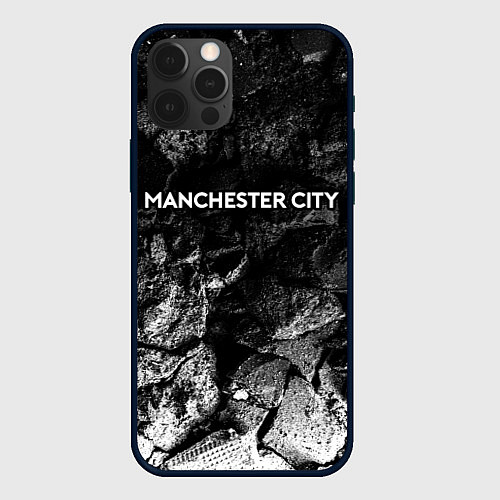 Чехол iPhone 12 Pro Max Manchester City black graphite / 3D-Черный – фото 1