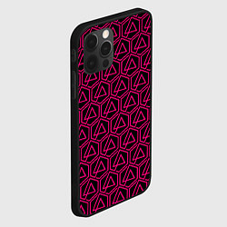 Чехол для iPhone 12 Pro Max Linkin park pink logo, цвет: 3D-черный — фото 2