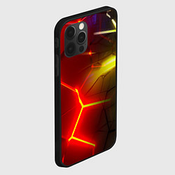 Чехол для iPhone 12 Pro Max Красные плиты с ярким светом, цвет: 3D-черный — фото 2