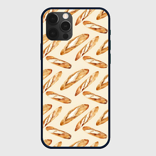 Чехол iPhone 12 Pro Max The baguette pattern / 3D-Черный – фото 1