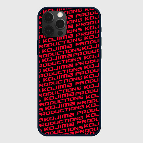 Чехол iPhone 12 Pro Max Kojima pattern game / 3D-Черный – фото 1