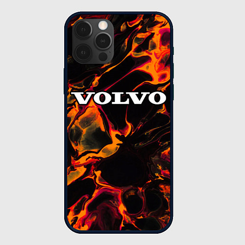 Чехол iPhone 12 Pro Max Volvo red lava / 3D-Черный – фото 1