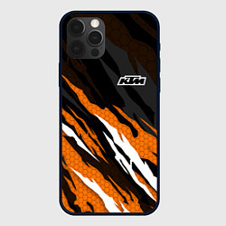 Чехол iPhone 12 Pro Max KTM - Рваный гексагон