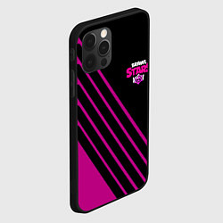 Чехол для iPhone 12 Pro Max Brawl stars neon line, цвет: 3D-черный — фото 2