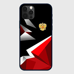 Чехол iPhone 12 Pro Max Russia uniform - красный и черный