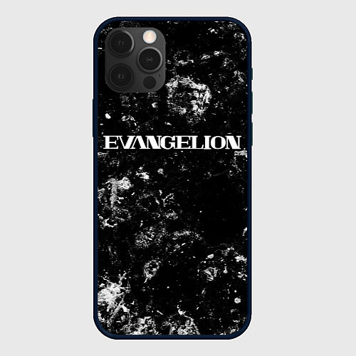 Чехол iPhone 12 Pro Max Evangelion black ice / 3D-Черный – фото 1