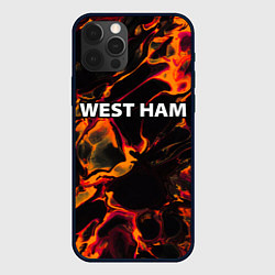 Чехол iPhone 12 Pro Max West Ham red lava