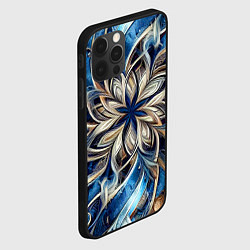 Чехол для iPhone 12 Pro Max Джинса и цветочный орнамент - нейросеть, цвет: 3D-черный — фото 2