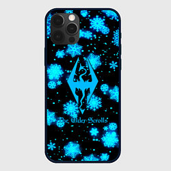 Чехол iPhone 12 Pro Max The Elder Scrolls logo winter