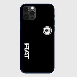 Чехол iPhone 12 Pro Max FIAT logo white auto