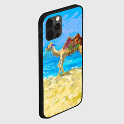 Чехол для iPhone 12 Pro Max Верблюд на фоне моря, цвет: 3D-черный — фото 2
