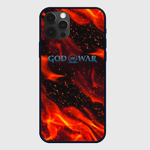Чехол iPhone 12 Pro Max God of war fire steel / 3D-Черный – фото 1