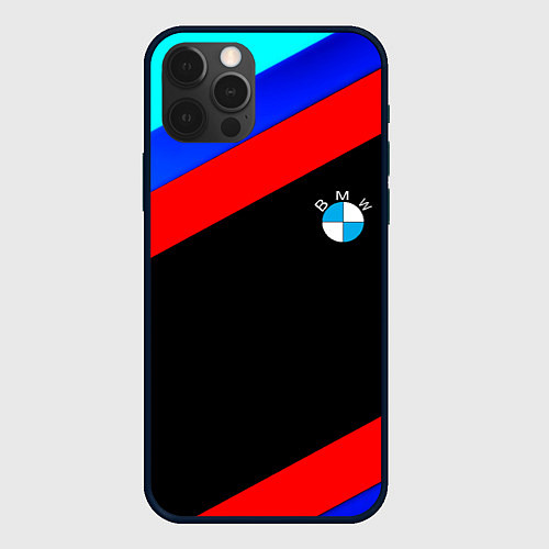 Чехол iPhone 12 Pro Max BMW line sport / 3D-Черный – фото 1