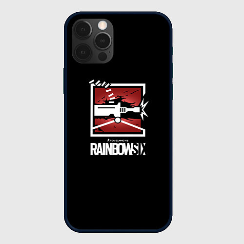 Чехол iPhone 12 Pro Max Rainbow six action ubisoft / 3D-Черный – фото 1