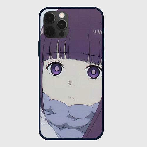 Чехол iPhone 12 Pro Max Sousou no Frieren Ферн sad face / 3D-Черный – фото 1