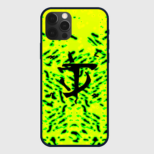 Чехол iPhone 12 Pro Max Doom кислотный стиль лого / 3D-Черный – фото 1