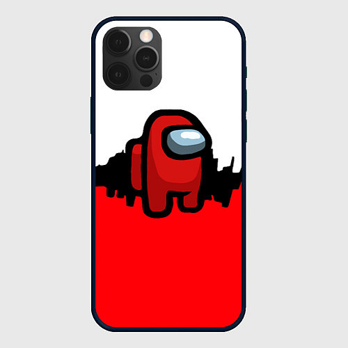 Чехол iPhone 12 Pro Max Among us краски / 3D-Черный – фото 1