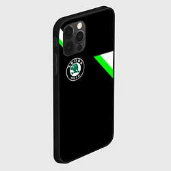 Чехол для iPhone 12 Pro Max Skoda geometry, цвет: 3D-черный — фото 2